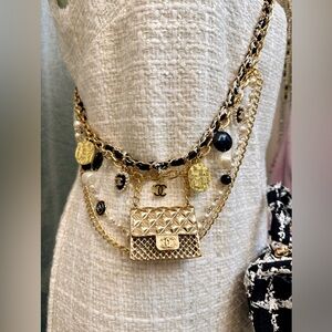 Sold on eBay-Elegant Custom Made Gold Belt With Tweed Accents